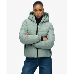 Superdry für Damen. W5012140A Grüne Hooded Spirit Sports-Jacke (L), Lässig, Polyester