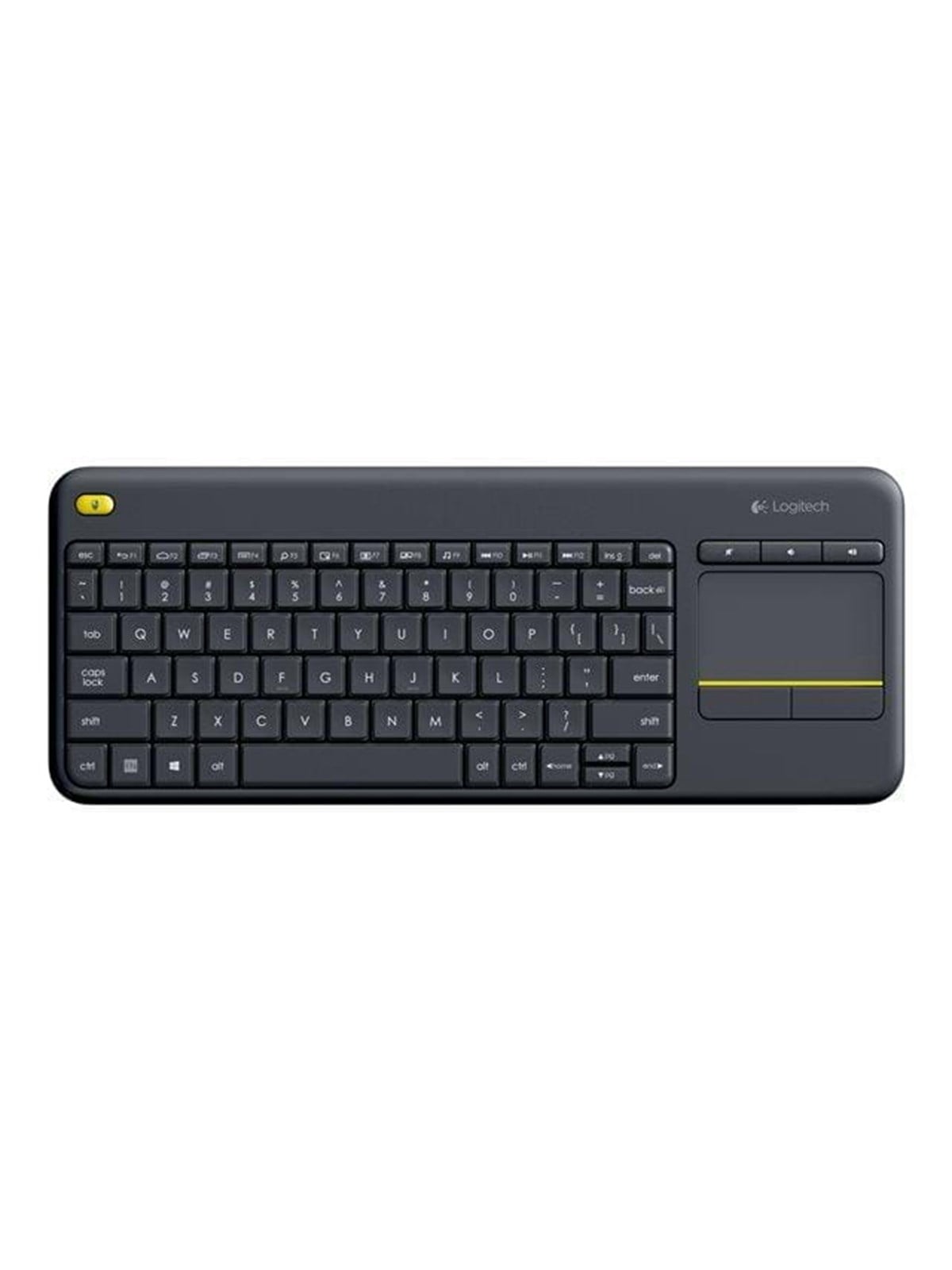 Logitech K400 Plus Ergonomic Wireless Touch - Tastatur - Deutsch - Schwarz