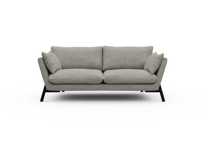 moebelfaktor Sofa Emil 2-Sitzer, schräg gestellte Armlehnen, hoher Rücken