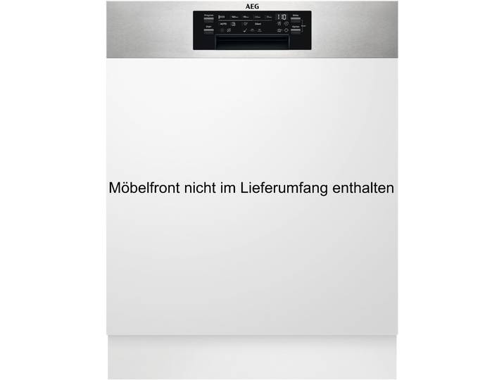 AEG teilintegrierbarer Geschirrspüler FES7672APM , Energieeffizienz: A, silber (edelstahl), B:59,6cm H:81,8cm T:58cm, Geschirrspüler, AirDry: Kein Nachtrocknen, teilintegrierbarer Geschirrspüler