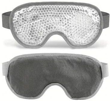 Uplift Essentials Reusable Cooling Gel Eye Mask For Puffiness Dark Circles And Relaxation grey