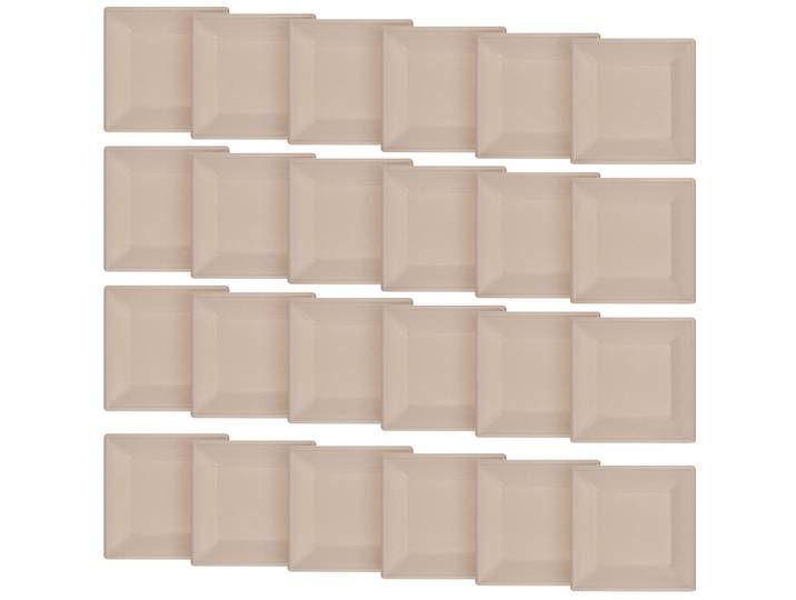 Teller eckig aus Zuckerrohr 24er-Set, Teller biologisch abbaubar, 20 x 20 cm