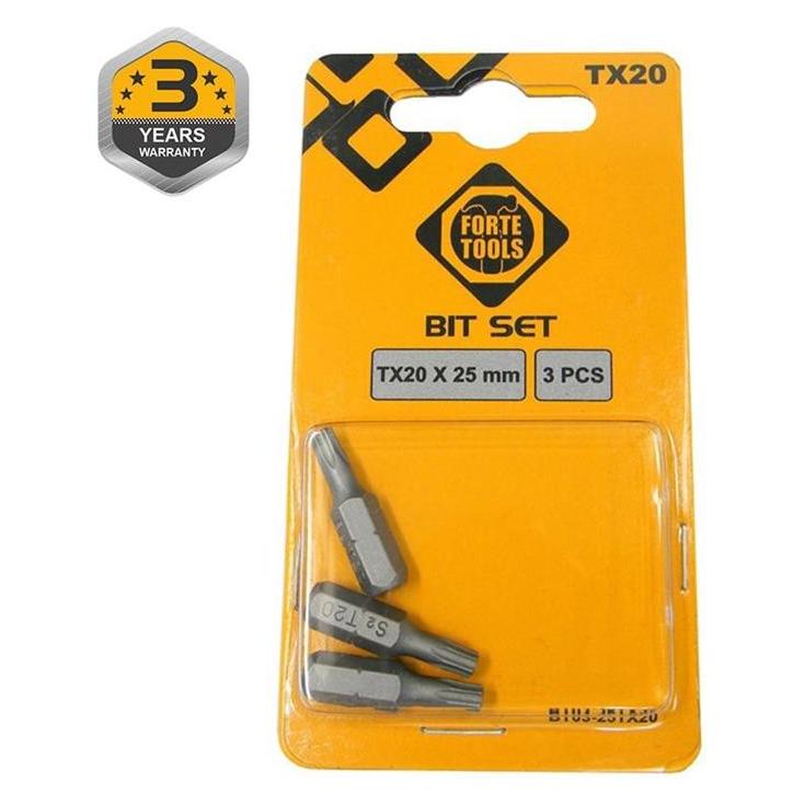 Forte tools SCREWDRIVER BIT TX20X25MM 3PCS (33045552)