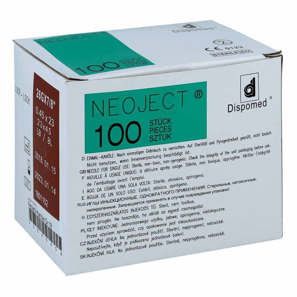 Brinkmann Medical ein Unternehmen der Dr. Junghans Kanülen Einmal Neoject Größe 1 8 0,45x23mm 03640438