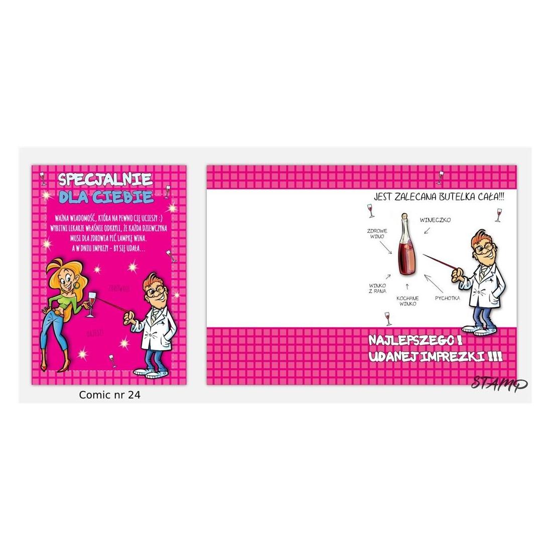 Stamp Comic B6 Karte + Umschlag Muster Nr. 24 (41372385)