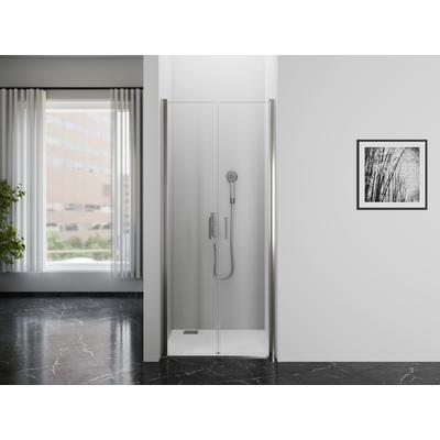 Dusch-Pendeltür MARWELL "BRIGHT 90", transparent, B:90cm H:195cm, Duschtüren, seitenverkehrt aufbaubar, justierbares Wandprofil