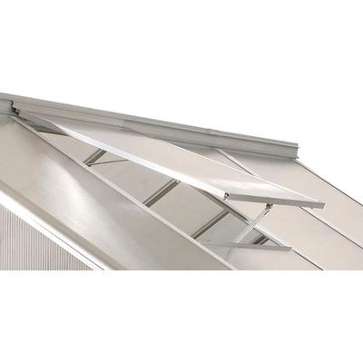Fenster VITAVIA "Geeignet für: Eos", grau (aluminiumfarben), Aluminium, Fenster, Gewächshaus-Fensterrahmen aus Aluminium, ohne Fensterscheibe