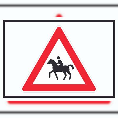 HB-Druck Achtung Reiter Symbol Schild A3 (297x420mm)