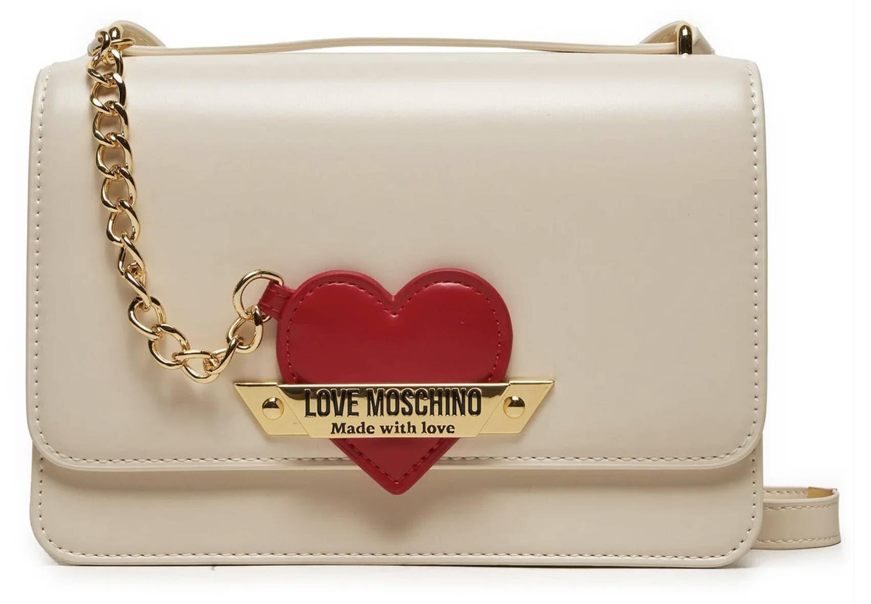 Love Moschino Schultertasche Damen Elfenbein Einheitsgröße