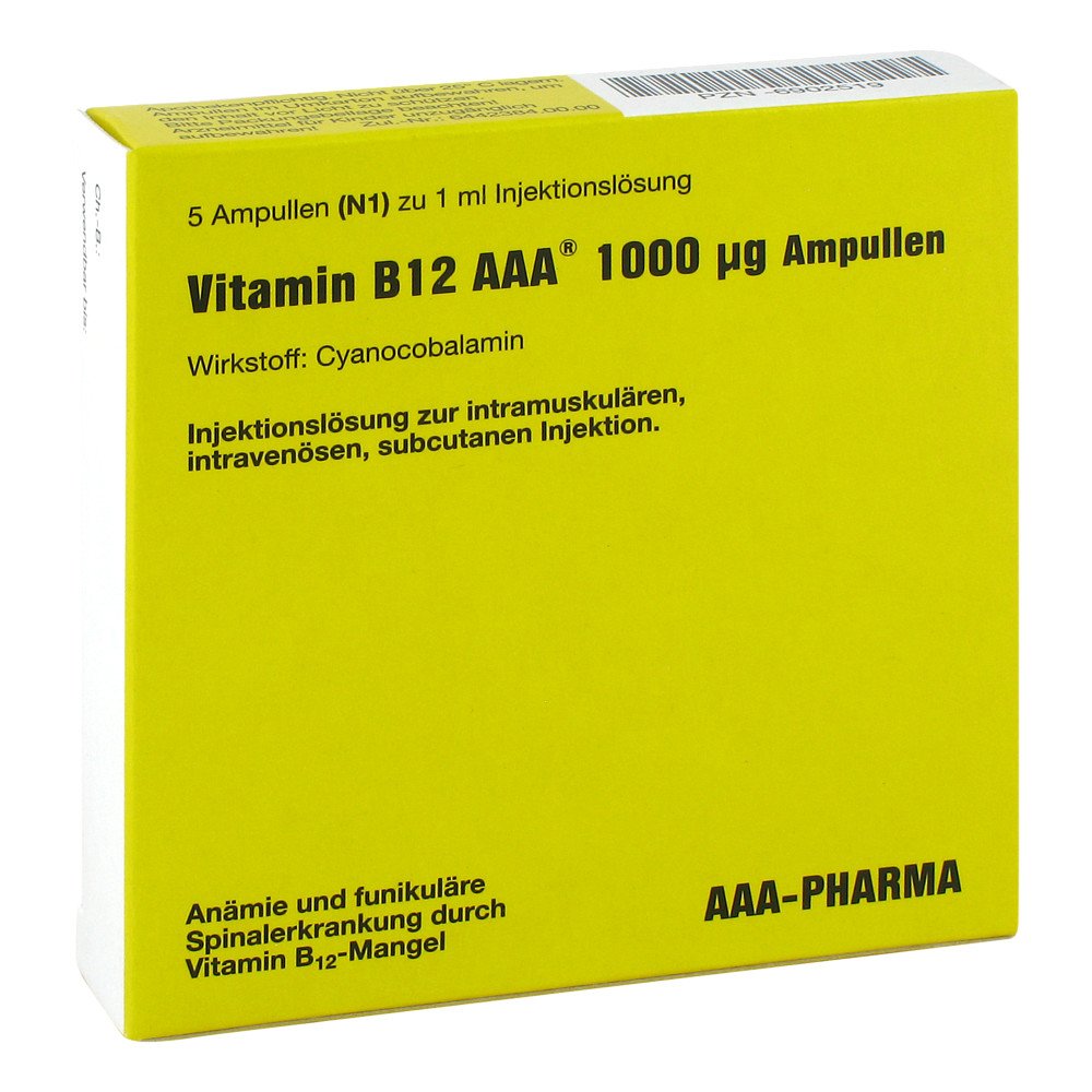 AAA - Pharma GmbH Vitamin B12 Aaa 1.000 [my]g Ampullen 06902519