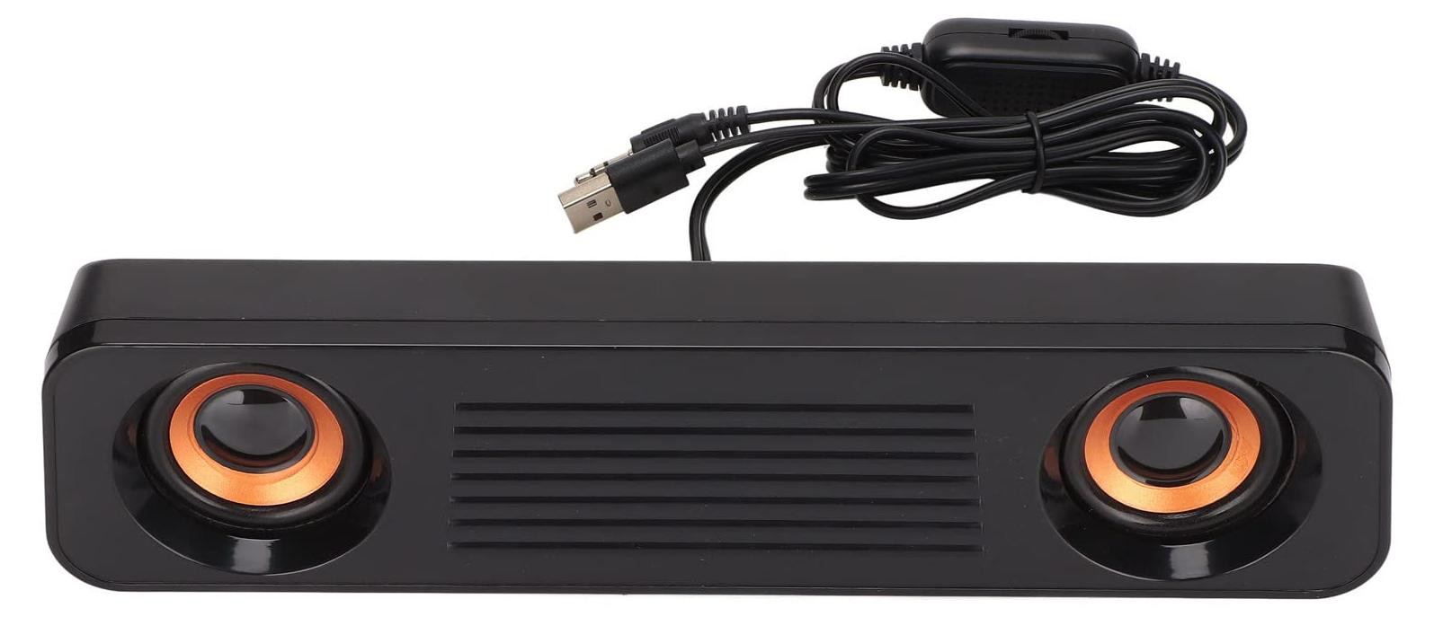 Selius Soundbar Bedrade USB 3.5 mm Compact Desktop Luidspreker Hifi Stereo Geluid Zwart