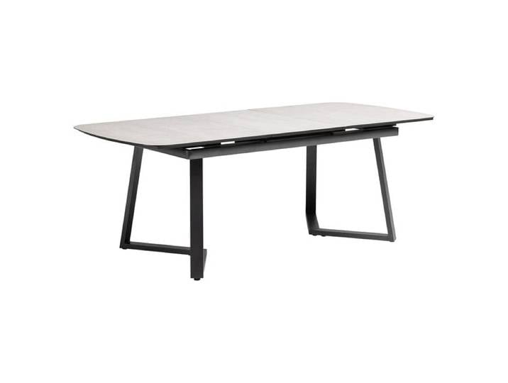 Kettler Ausziehtisch 200/260x95cm Aluminium/Glaskeramik Dunkelgrau Hellgrau