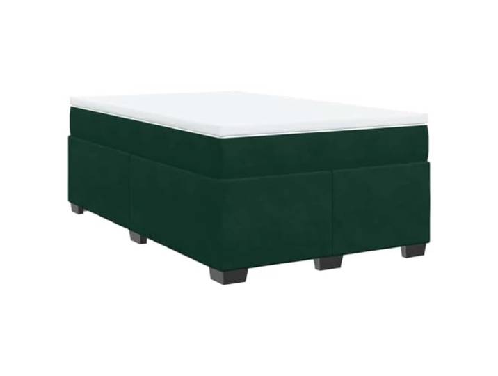 PUGYNBK Box Spring Bett, 120 x 200 cm, mit Samt-Matratze Taschenfedern, waschbarer Matratzenschoner, Lattenrost, robuste Beine