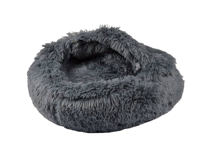 Kuscheliges Hundebett oder Katzenbett, rund, anthrazit, Ø 55 cm