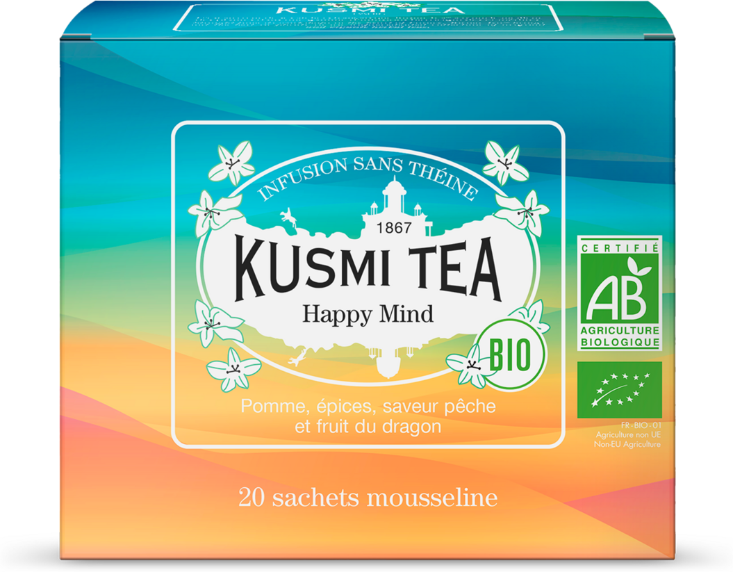 Happy Mind bio - Kräutertee Apfel, ingwer, kurkuma, bio - Kusmi Tea