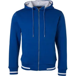 James & Nicholson Herren Kapuzen Club Sweatjacke College Jacke JN776 royal/white L