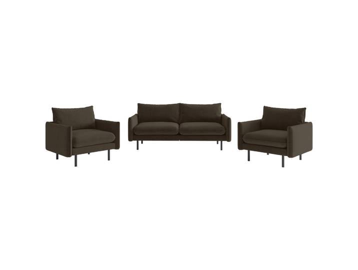 Livetastic Sitzgarnitur, Braun, Metall, 215x85x92 cm, Made in EU, Wohnzimmer, Sofas & Couches, Sitzgarnituren