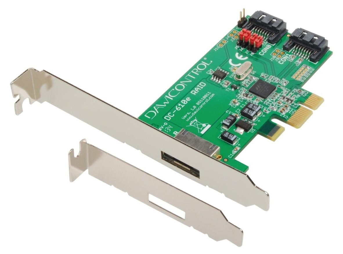 Dawicontrol DC-610e RAID SATA-controller met 2 SATA-poorten, PCI Express 2.0 x1, ondersteunt RAID 0, 1 en JBOD
