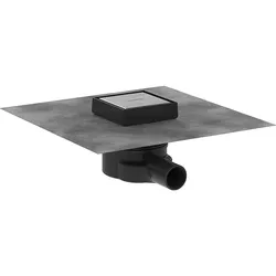 Hansgrohe RainDrain Point Komplettset Punktablauf Edelstahl gebürstet / befliesbar, 100x100