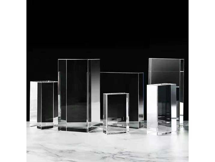Cube de cristal K9, bloc vierge en cristal sculpté, matériau d'embryon blanc pour 3d gravé au Laser, artisanat, cadeau d'art, 10 pièces