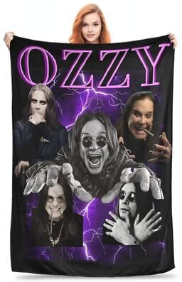 Shop Station Ozzy Osbourne Blanket Soft Plush Fleece Rock Music Throw Blanket For Sofa, Couch & Bed d 29.53 39.37 In