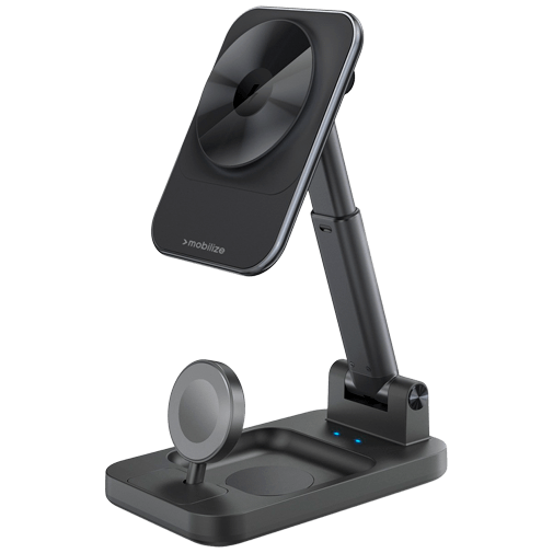 Mobilize 3-In-1 Kabellos Magnetisch Ladegerät 15W Schwarz