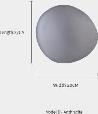 Top Demand Picks Nordic Design Color Glass LED Wall Lamp, Modern Sconce Lighting For Bedroom, Living Room, Hotel Corridor & Home Decor gray 1