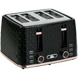 TOASTER für 4 Scheiben Schwarz