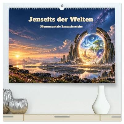 Jenseits der Welten – Monumentale Fantasiereiche (hochwertiger Premium Wandkalender 2027 DIN A2 quer), Kunstdruck in Hochglanz