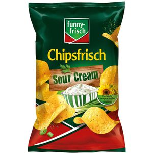 funny-frisch Chips Chipsfrisch Sour Cream, Kartoffelchips, 150g