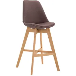 Décoshop26 - Moderner skandinavischer Barhocker/Hochstuhl in braunem Stoff TDB10380
