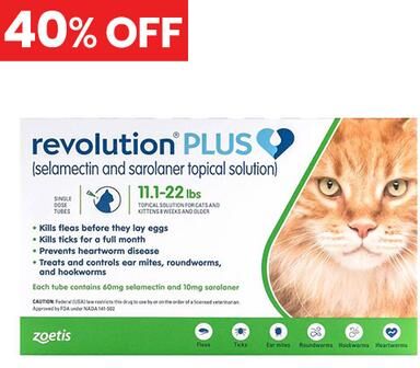 Revolution Plus For Large Cats 11-22lbs (5-10kg) Green 6 Pack