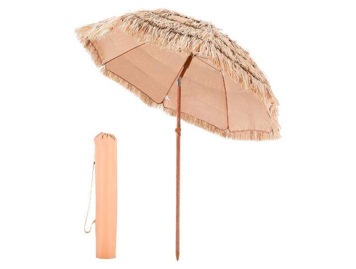 VEVOR\, parasol en paille d'imitation\, inclinable\, en plastique PP\, avec 8 supports métalliques\, idéal pour jardin\, plage\, terrasse\, piscine