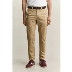 Gant für Herren. 1501000 Beige Chino-Hose im Slim Fit (29/34), Braun, Lässig, Baumwolle, Klassisch
