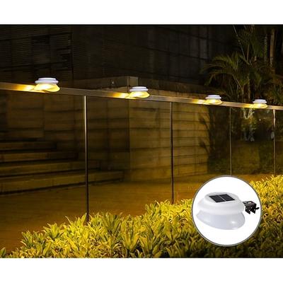Solar-Zaunleuchten, Außenwandleuchten, 9 superhelle, wasserdichte, kabellose Sicherheit für Gartenmauer, Hofdeck