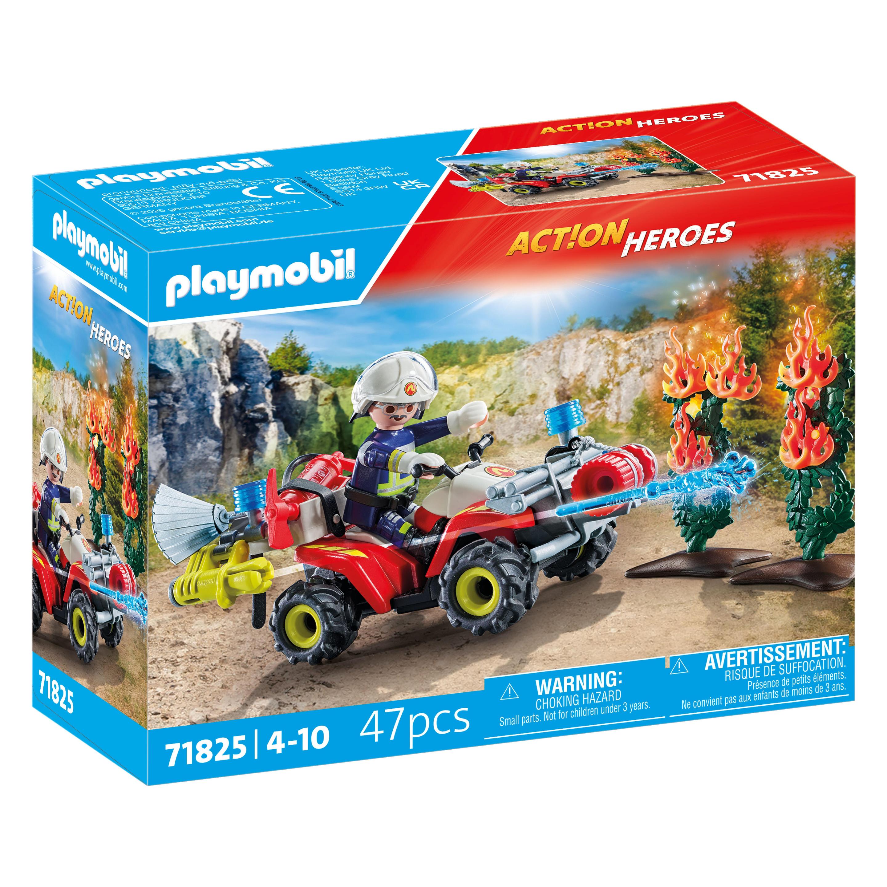 Playmobil Feuerwehr Quad löscht Heckenbrand (71825, Playmobil Action Heroes) (71825)