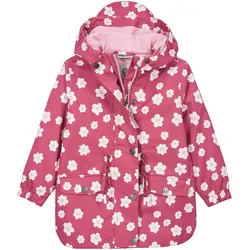 KILLTEC Regenparka mit Kapuze Blumen, rot | natur, 86