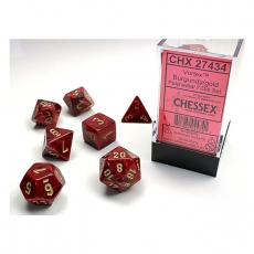 Chessex Würfel - Vortex Burgundy/gold (7-Würfelset) 292535