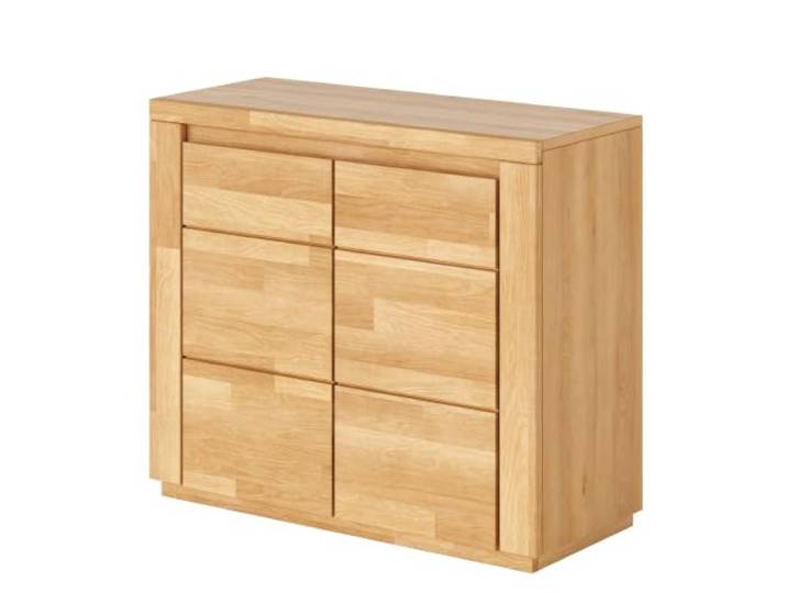 EDELHOLZ Kommode Kernbuche 90 cm Massivholz-Front 2-türig