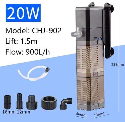 Inspire Curations 4 In 1 Aquarium Filter Internal Aquarium Filter Pump Aquarium Submersible Pump With Replacement Filter Cotton 20w