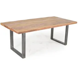 WOLFMÖBEL Esstisch Guru 160 x 90 cm Holz Braun Sheesham