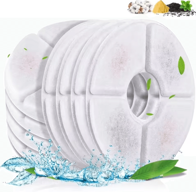 Inspire Curations PureFlow 3 Layer Cat Water Fountain Replacement Filters 8pack