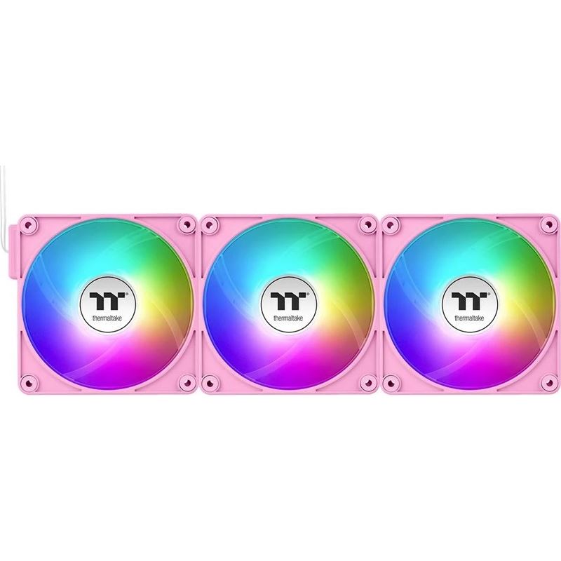 140x140x25mm Thermaltake CT140 EX ARGB Sync PC Cooling Fan Pink 3 Pack