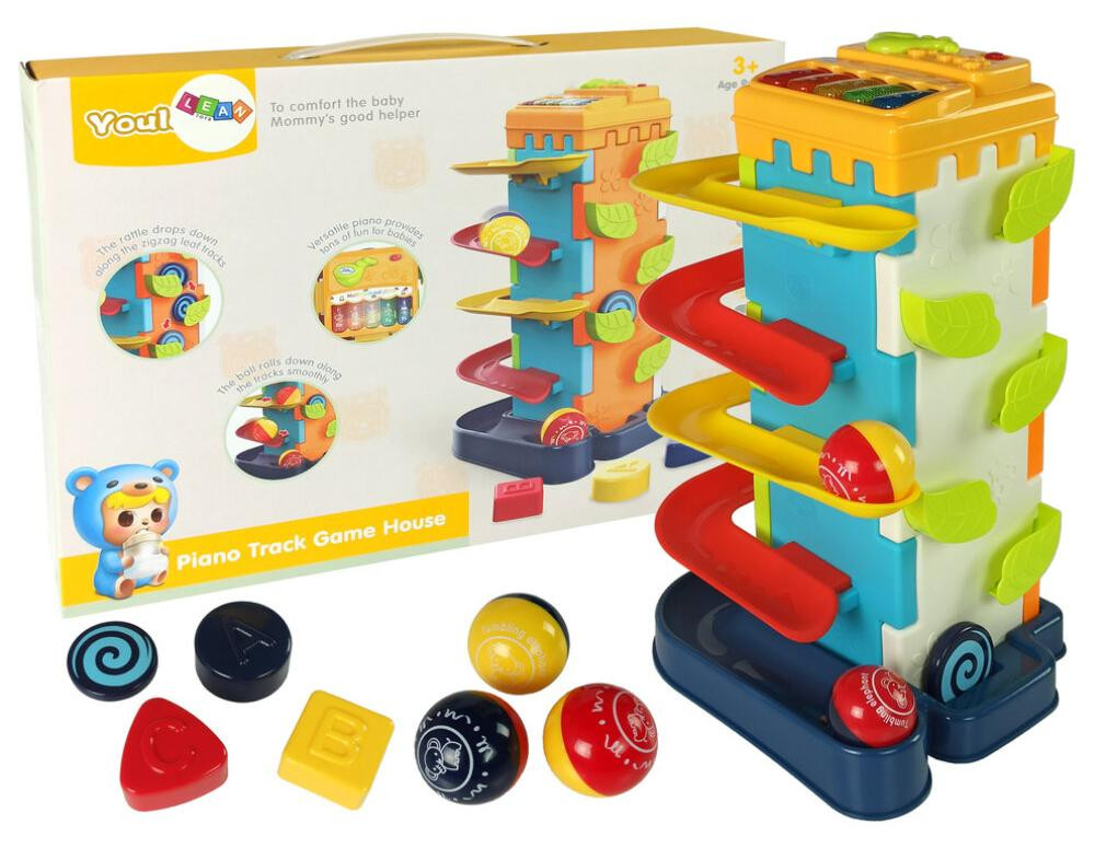 Lean Toys Ballen Schuif Educatieve Bloksorteerder met Piano
