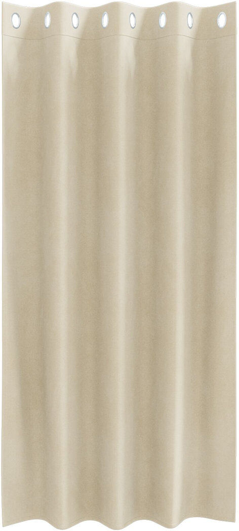 17 Stories Curtains Polyester Medium Decorative Inlays Cream 140cm Width x 175cm Drop