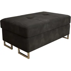 POLSTERHOCKER BARLET Schwarz 100x60 cm