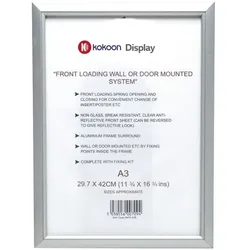 kokoon Display Klapprahmen »Deluxe« A3 Aluminium schwarz grau