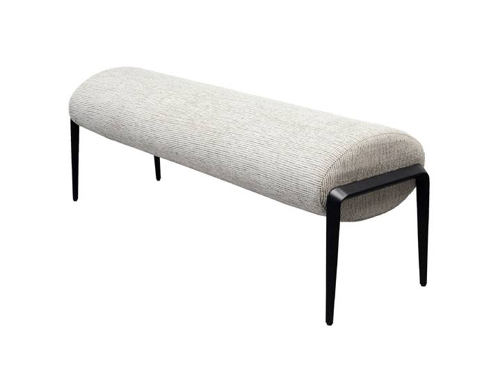 Banc rembourré Polly 130 x 49 x 43cm Gris
