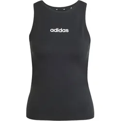 adidas Essentials Linear Slim Baumwoll Tanktop Damen JC5798 - black/white M