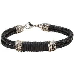 Massives Lederarmband - L